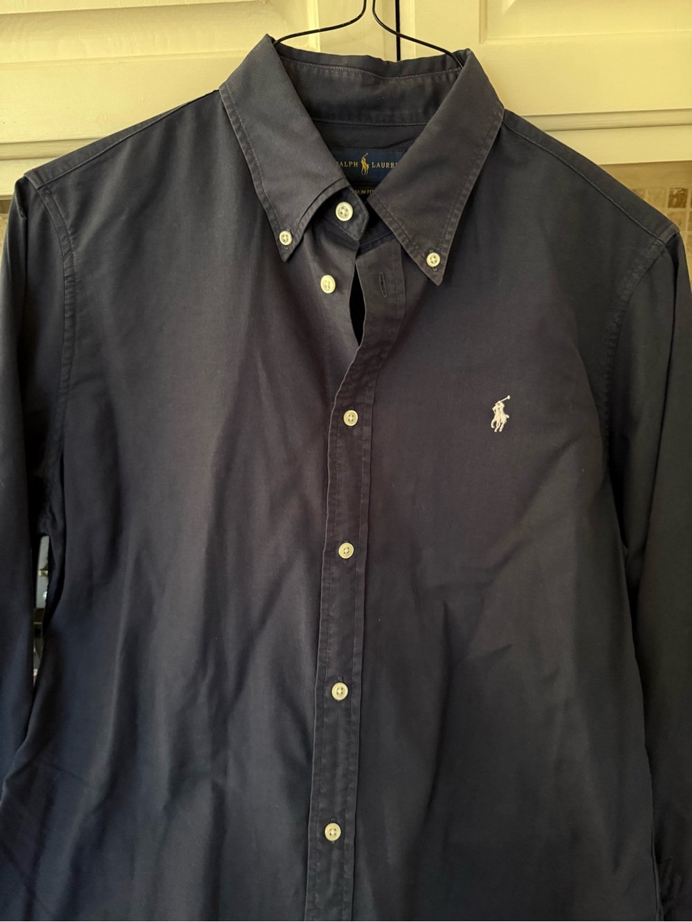 Ralph Lauren Women’s Dark Navy Long-Sleeve Button-Down Shirt